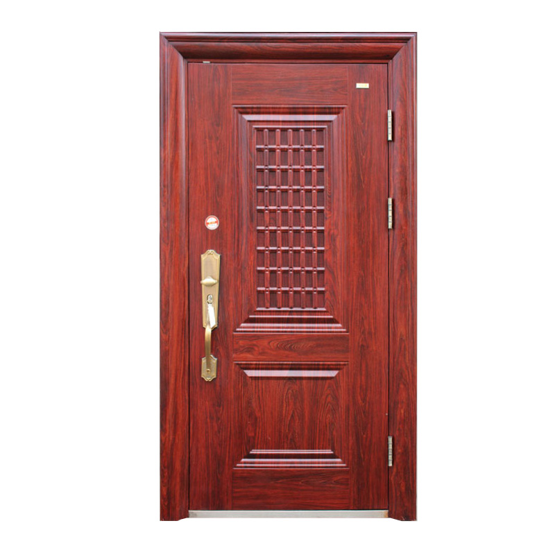Red Good Qulity Main Entrance Security Steel Door 