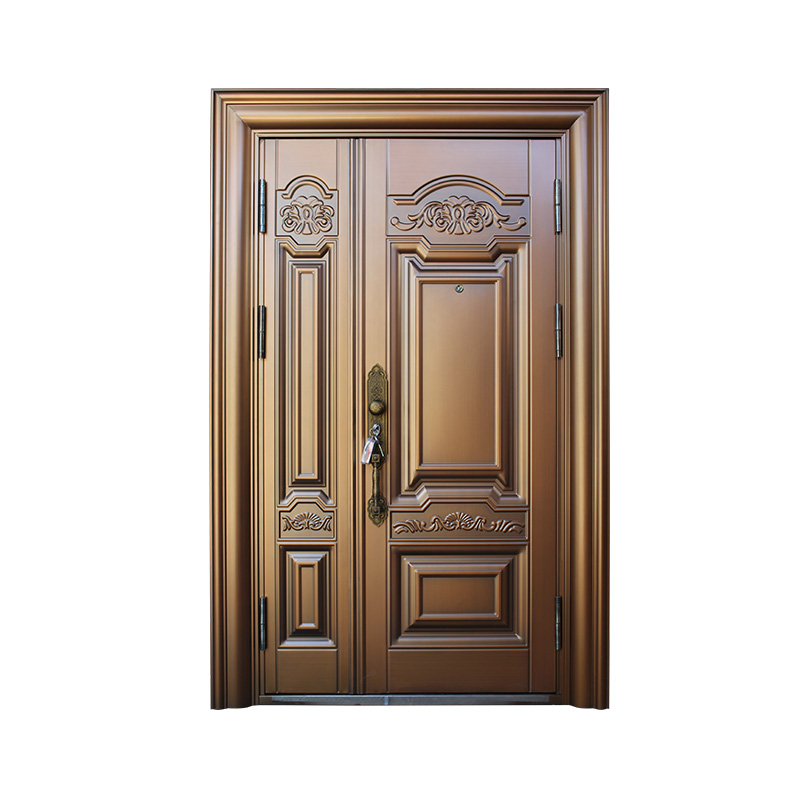 Luxurious Unequal Double Security Steel Door 