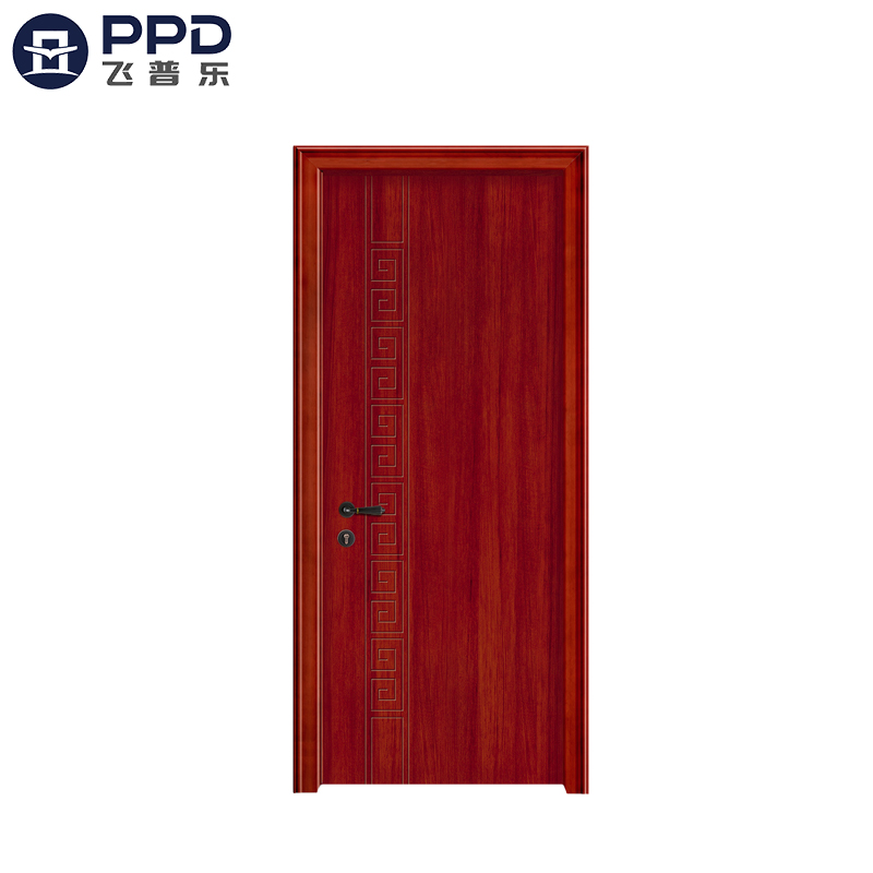 PHIPULO Red Rustic Interior Melamine MDF Wood Door 