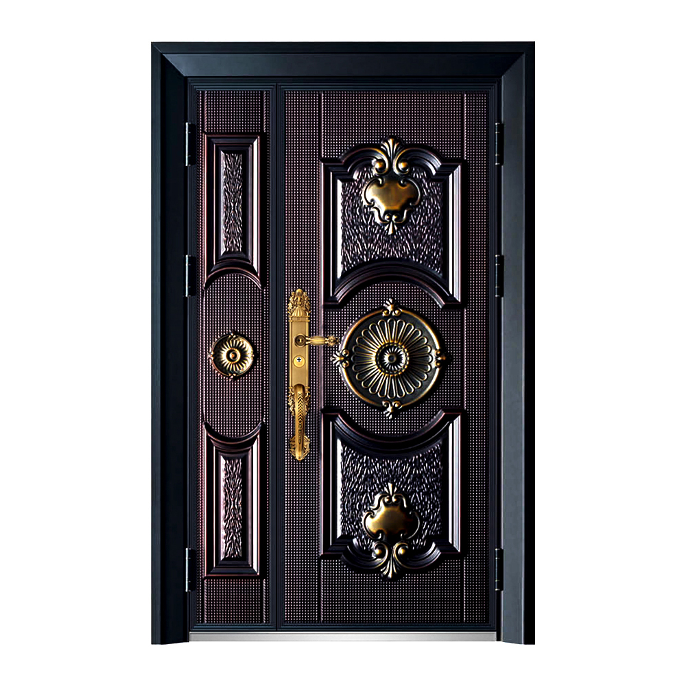  China Factory Luxury Modern House Aluminium Cast Door Exterior Armored Metal Security Doors