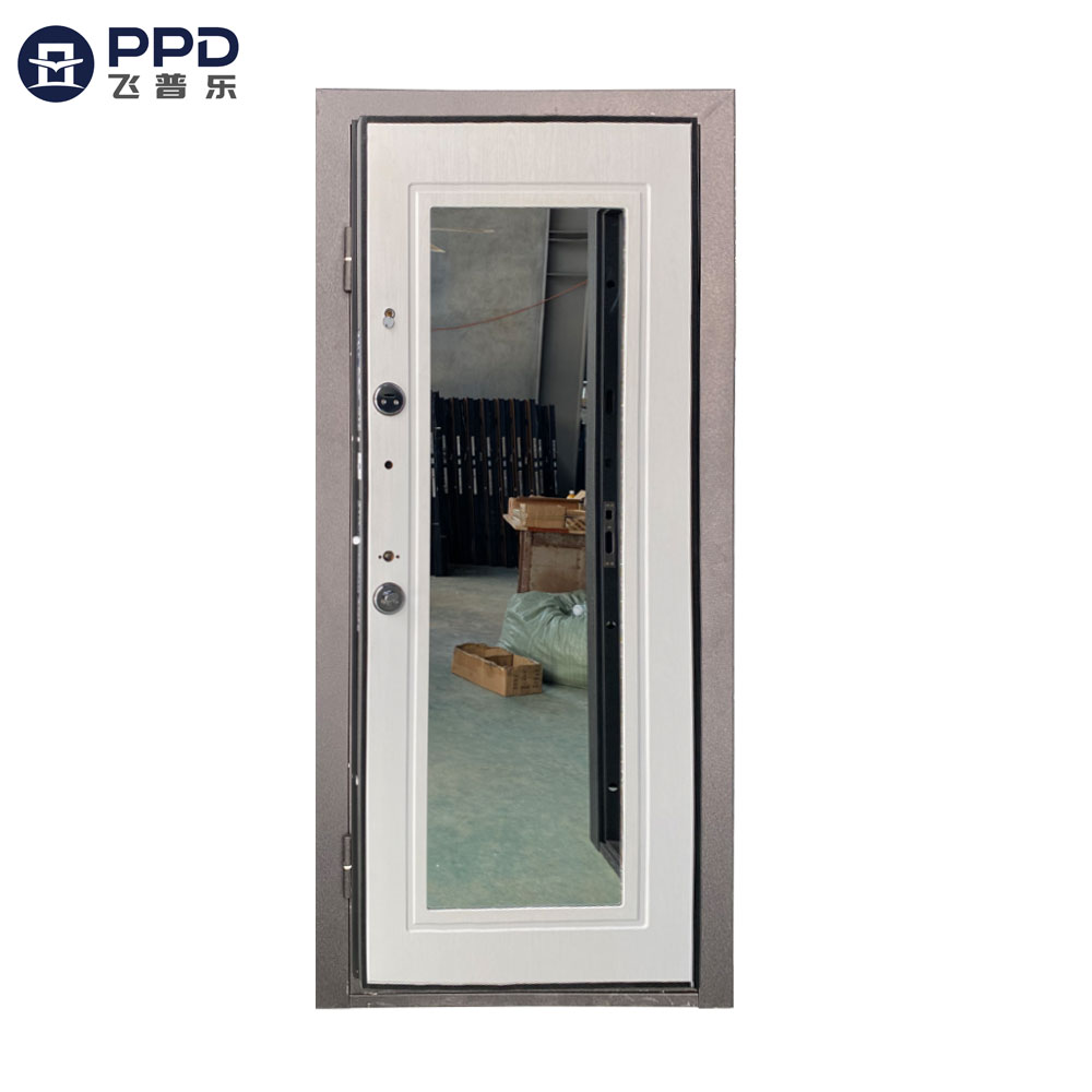 Popular Design Mould Pressing Exterior Security Steel Front Door Russian Style Project Exterior Steel Entrance Door