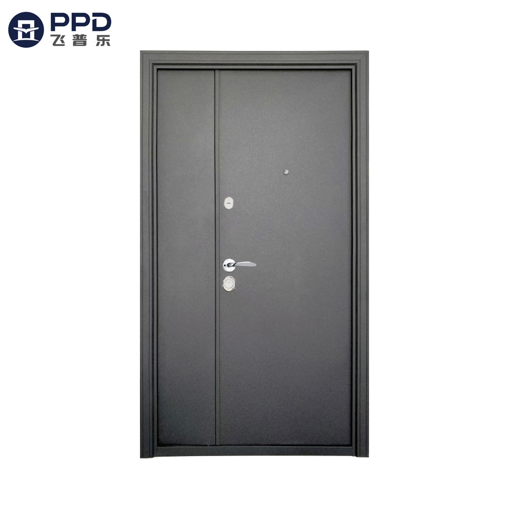Project Competitive Exterior Security Steel Front Door Double Side Design Russian Design Exterior Steel Entrance Door