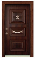 China Factory And Retail Turkey Style Steel Wood Armored Doors Modern Simple Design Security Entrance Door