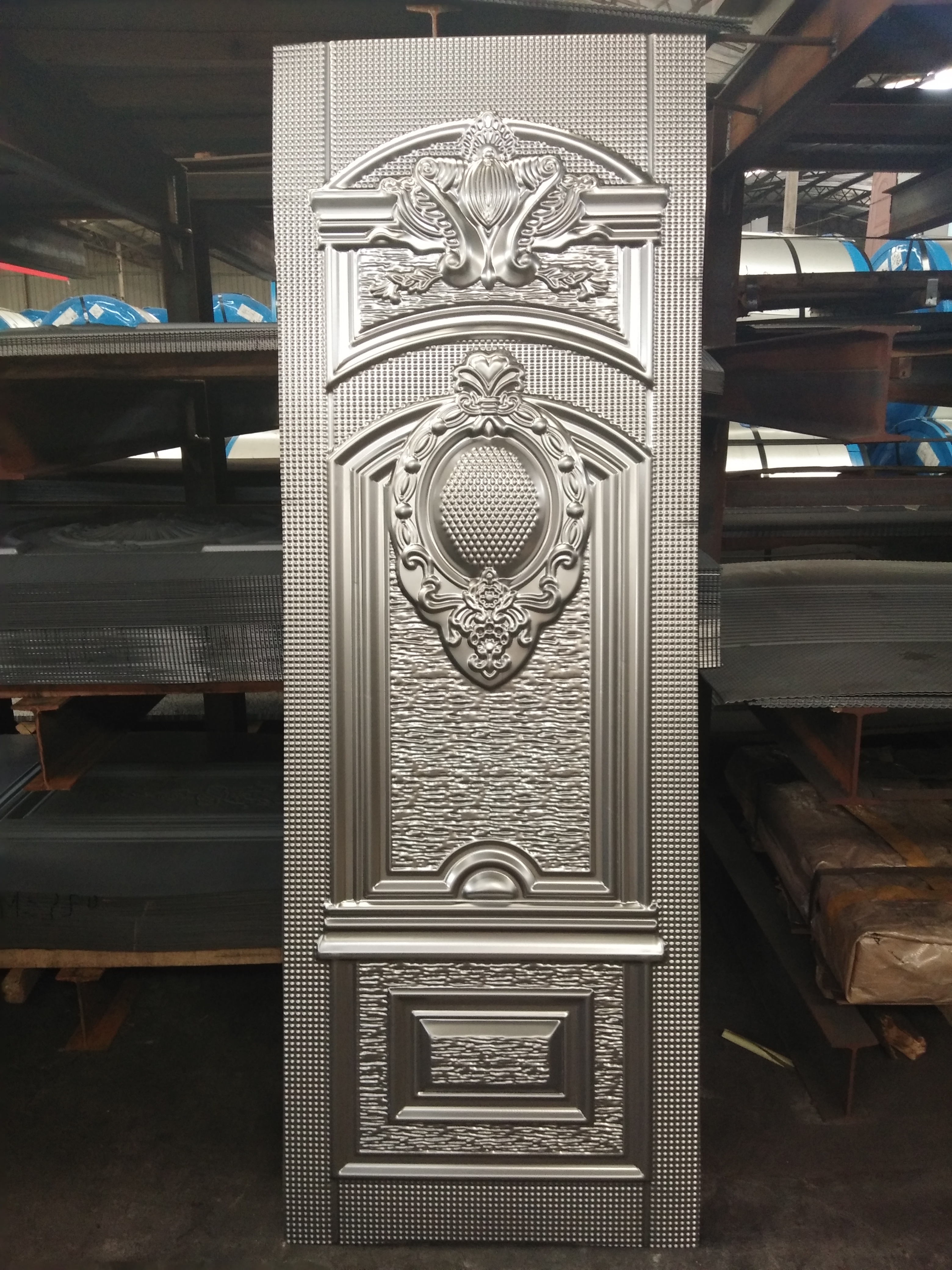 Factory Wholesale 1.0MM Mold Galvanize Steel Door Skin Panel Popular Cold Rolled Exterior Steel Door Surface Sheet