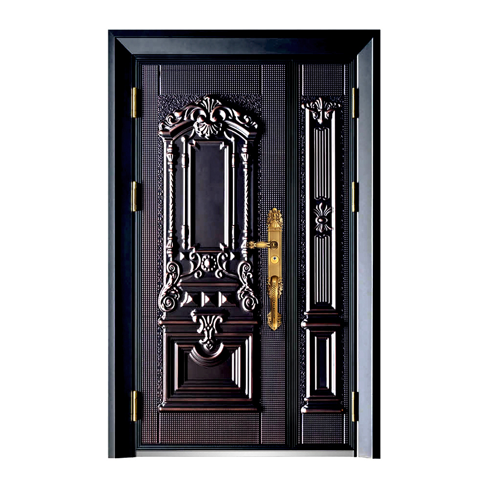 China Supplier Luxury Modern House Aluminium Cast Steel Door Entry Steel Door