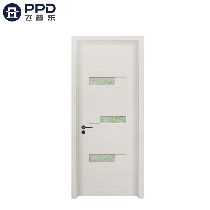 PHIPULO White Plain Wood Interior MDF Melamine Door 
